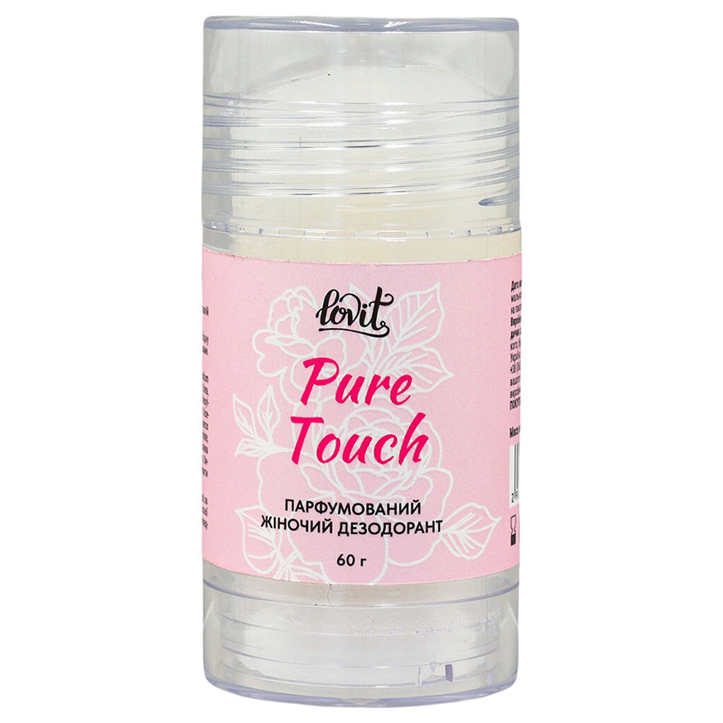 Дезодорант жіночий парфумований Lovit "Pure Touch", стік 60 г - № 1 Дезодорант жіночий парфумований Lovit "Pure Touch", стік 60 г - № 1