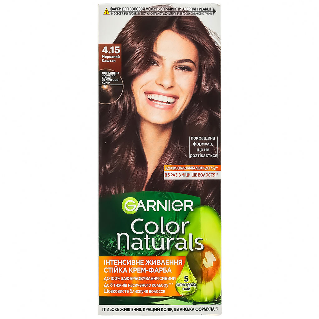 Крем-краска для волос GARNIER Color Naturals "Морозный каштан 4.15" - № 2 Крем-краска для волос GARNIER Color Naturals "Морозный каштан 4.15" - № 2