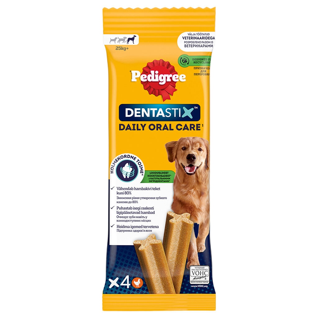 Лакомство для собак больших пород PEDIGREE "Denta Stix", 154 г - № 1 Лакомство для собак больших пород PEDIGREE "Denta Stix", 154 г - № 1