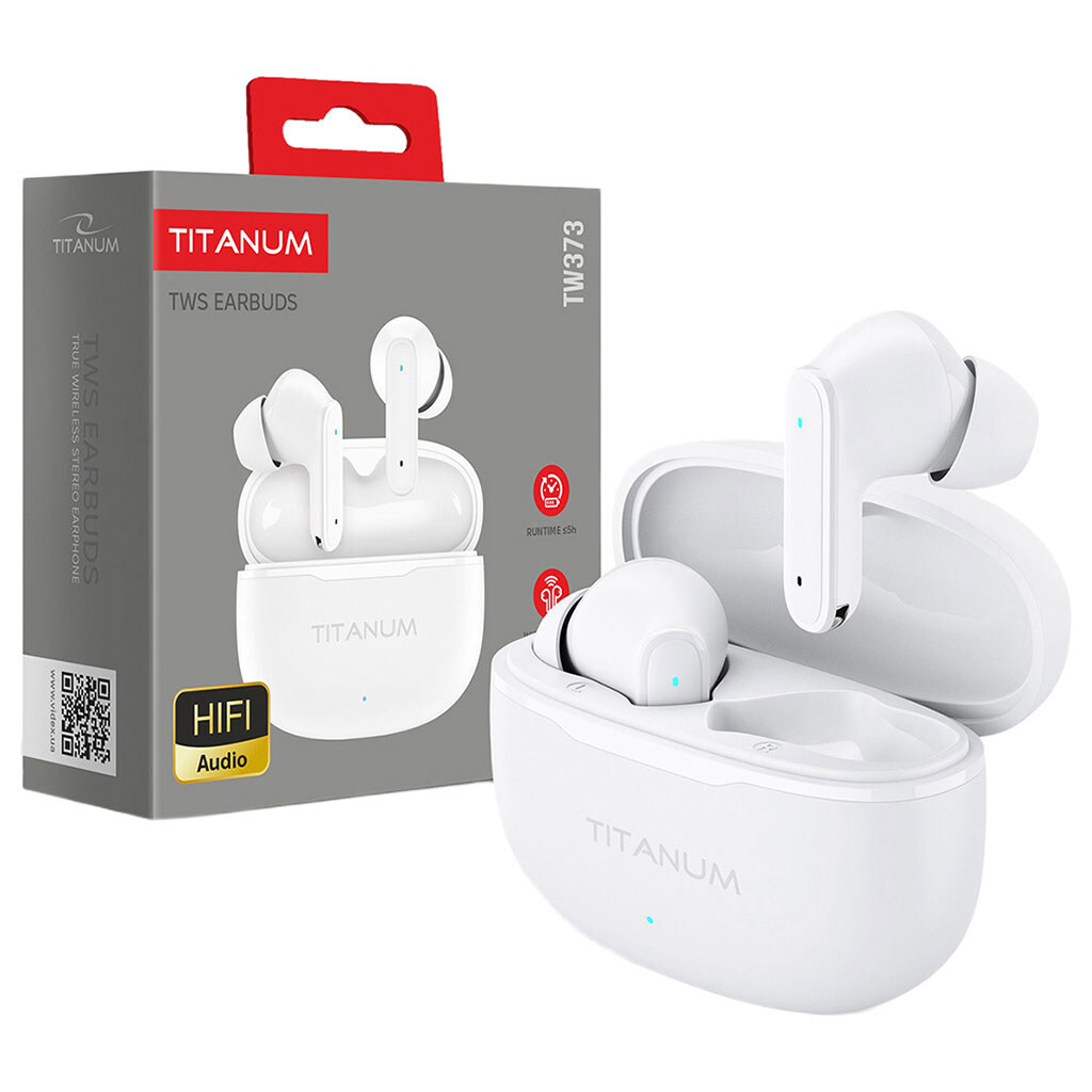 Bluetooth-гарнитура TITANUM TW373, Стерео, Белый - № 6 Bluetooth-гарнитура TITANUM TW373, Стерео, Белый - № 6
