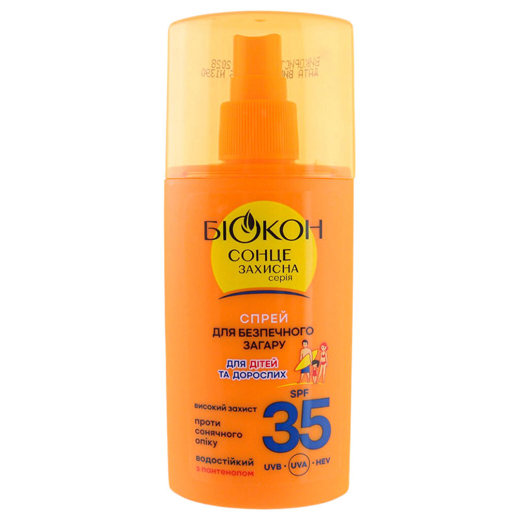 Спрей для безопасного загара взрослых, детей Биокон, SPF35, 90 мл - № 1 Спрей для безопасного загара взрослых, детей Биокон, SPF35, 90 мл - № 1