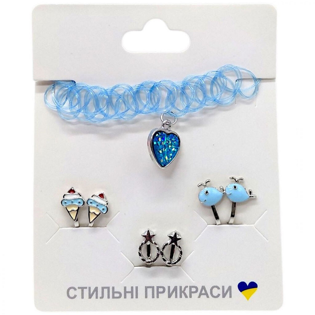 Набор аксессуаров для девочек, серьги, пакет, Mic - № 1 Набор аксессуаров для девочек, серьги, пакет, Mic - № 1