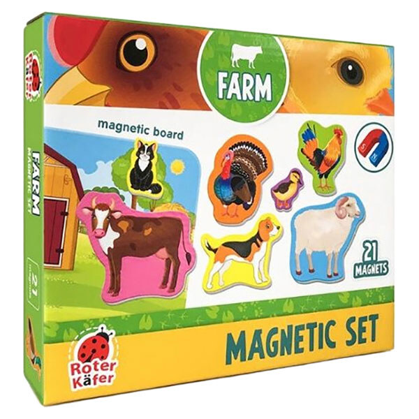 Набор магнитов с доской "Farm", Vladi Toys - № 1 Набор магнитов с доской "Farm", Vladi Toys - № 1