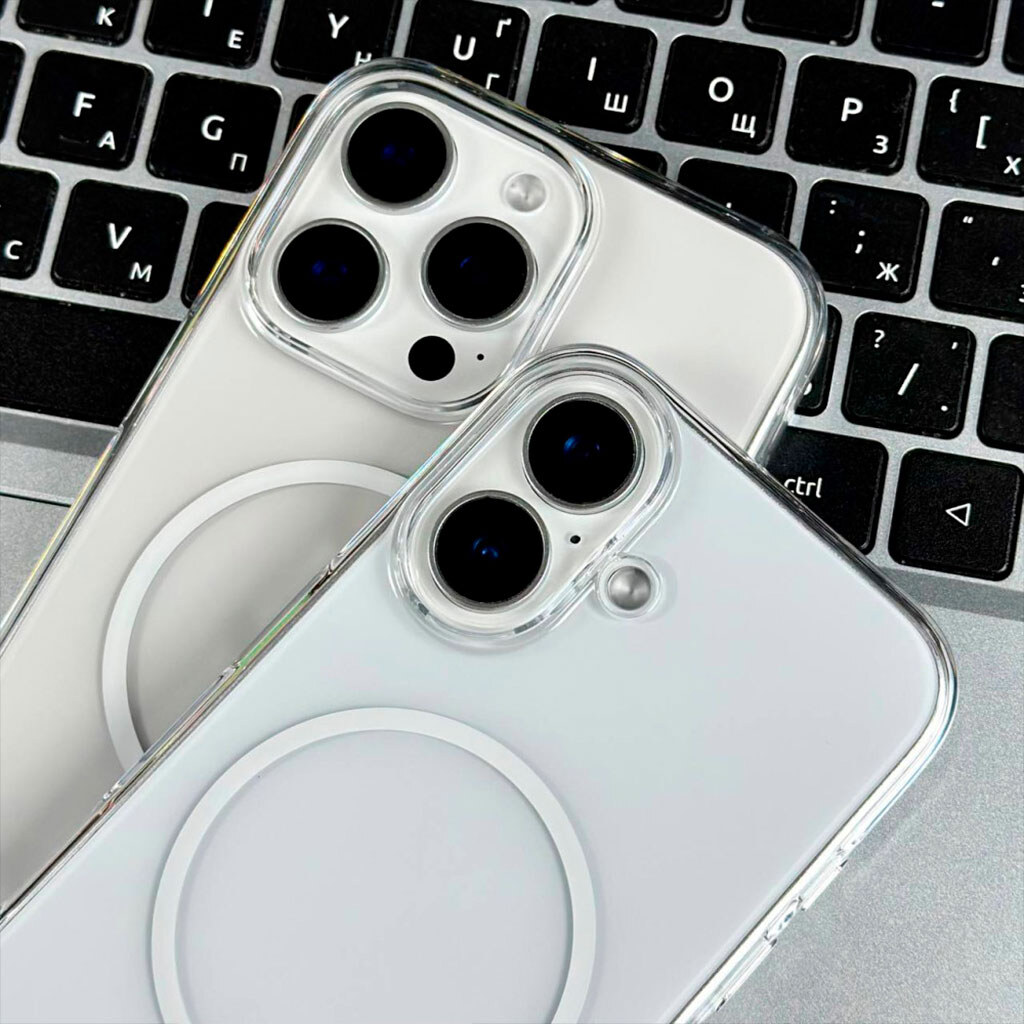 Чохол (накладка) Apple iPhone 15 Pro, Air Beats Glossy, MagSafe, Прозорий - № 7 Чохол (накладка) Apple iPhone 15 Pro, Air Beats Glossy, MagSafe, Прозорий - № 7
