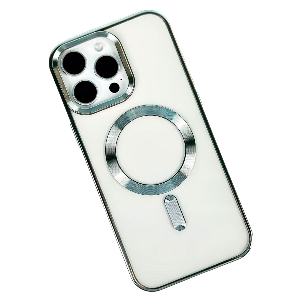 Чехол (накладка) Apple iPhone 16, Cosmic CD Magnetic, MagSafe, Серебряный - № 1 Чехол (накладка) Apple iPhone 16, Cosmic CD Magnetic, MagSafe, Серебряный - № 1