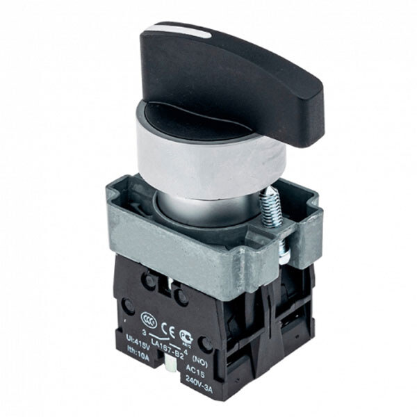 Перемикач щитовий XB2-BJ33 2no 10a ON-OFF-ON Чорний - № 1 Перемикач щитовий XB2-BJ33 2no 10a ON-OFF-ON Чорний - № 1