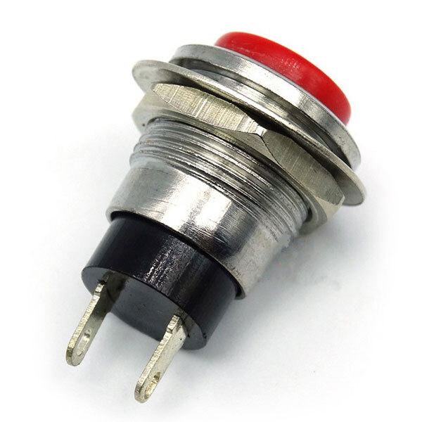 Кнопка DS-318 без фіксації OFF- (ON) червона - № 1 Кнопка DS-318 без фіксації OFF- (ON) червона - № 1