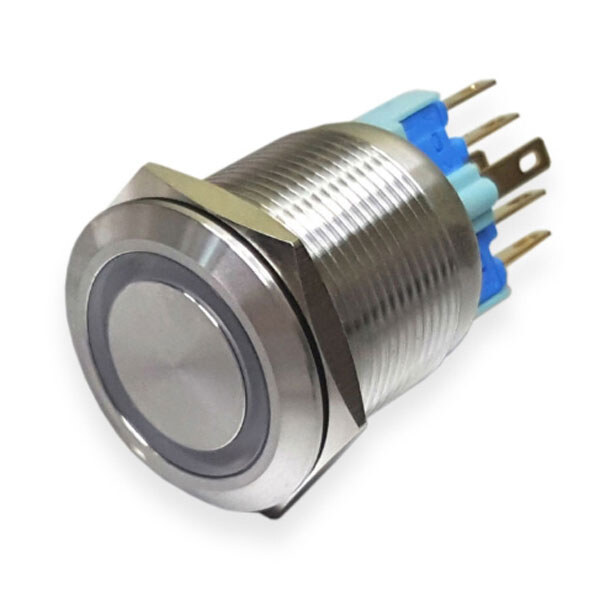 Кнопка антивандальная GQ22F-11EL/N Белая подсветка 12-24V AC/DC - № 2 Кнопка антивандальная GQ22F-11EL/N Белая подсветка 12-24V AC/DC - № 2
