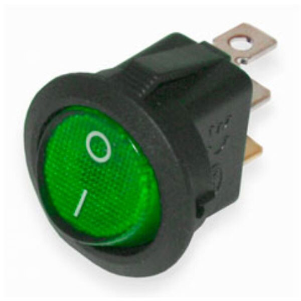 Переключатель клавишный KCD1-101N-8-LED ON-OFF круглый 3pin Green - № 1 Переключатель клавишный KCD1-101N-8-LED ON-OFF круглый 3pin Green - № 1
