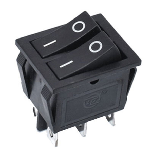 Переключатель клавишный KCD2-2102-2 двойной ON-ON, BLACK 6pin - № 1 Переключатель клавишный KCD2-2102-2 двойной ON-ON, BLACK 6pin - № 1