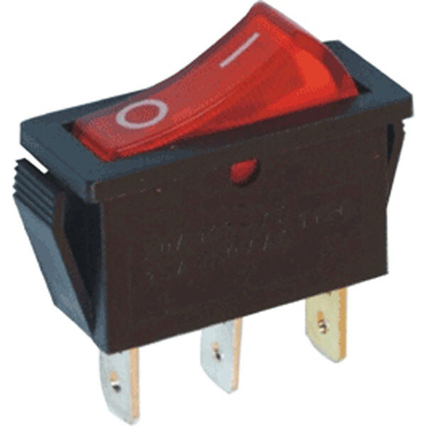 Переключатель клавишный KCD3-101N-5-LED ON-OFF 3pin красный - № 1 Переключатель клавишный KCD3-101N-5-LED ON-OFF 3pin красный - № 1
