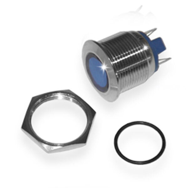 Индикатор антивандальный LAS1-19-D/J, 12V AC/DC BLUE - № 1 Индикатор антивандальный LAS1-19-D/J, 12V AC/DC BLUE - № 1