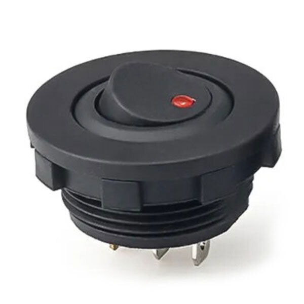Выключатель с адаптером 29мм YC-A05B 3-pin синий индикатор 12VDC - № 1 Выключатель с адаптером 29мм YC-A05B 3-pin синий индикатор 12VDC - № 1