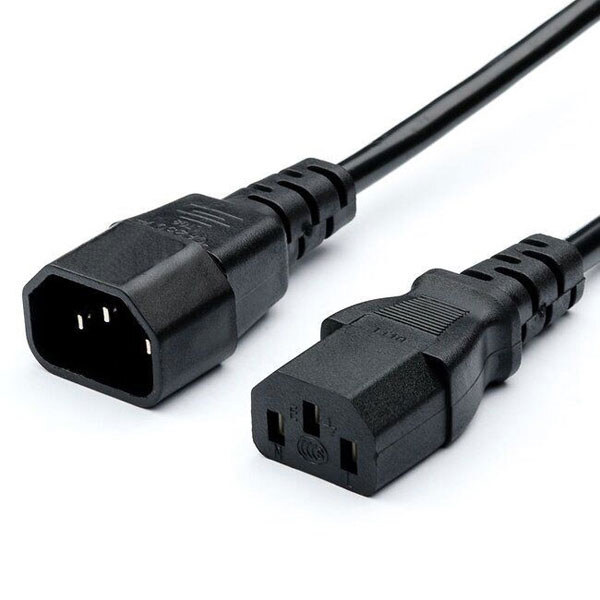 Кабель питания C13->C14 3x0.75mm2 Cu 1.8m чёрный - № 1 Кабель питания C13->C14 3x0.75mm2 Cu 1.8m чёрный - № 1