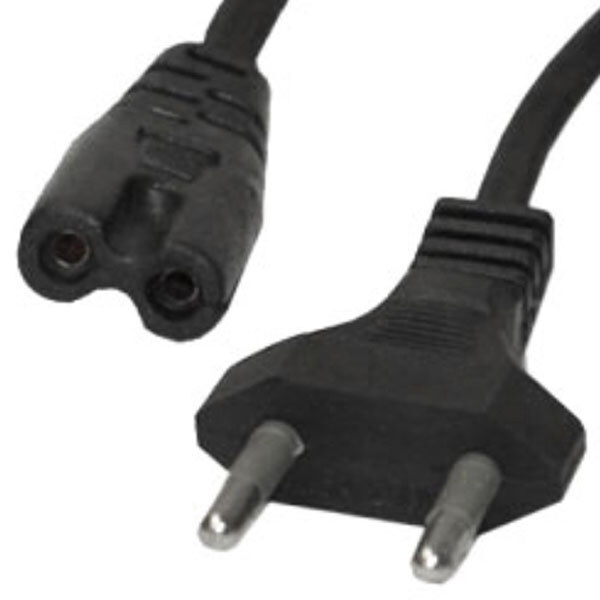 Кабель живлення C7 "8" 2x0.5mm2 Cu 1,5м Чорний - № 2 Кабель живлення C7 "8" 2x0.5mm2 Cu 1,5м Чорний - № 2