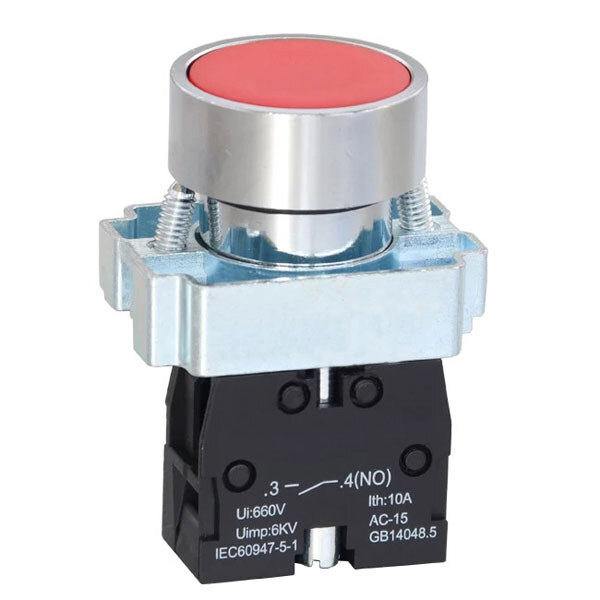 Кнопка щитовая XB2-BA41C 1NO 10A Красная - № 1 Кнопка щитовая XB2-BA41C 1NO 10A Красная - № 1