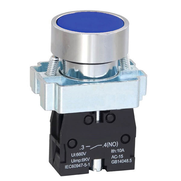 Кнопка щитовая XB2-BA61C 1NO 10A Синяя - № 1 Кнопка щитовая XB2-BA61C 1NO 10A Синяя - № 1