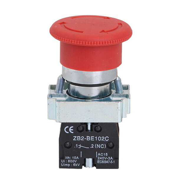 Кнопка щитовая XB2-BS542 1NC 10A Красная - № 1 Кнопка щитовая XB2-BS542 1NC 10A Красная - № 1