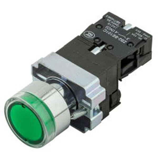 Кнопка щитовая XB2-BW3361 1NO 10A OFF-(ON) 220V LED Зеленая - № 1 Кнопка щитовая XB2-BW3361 1NO 10A OFF-(ON) 220V LED Зеленая - № 1