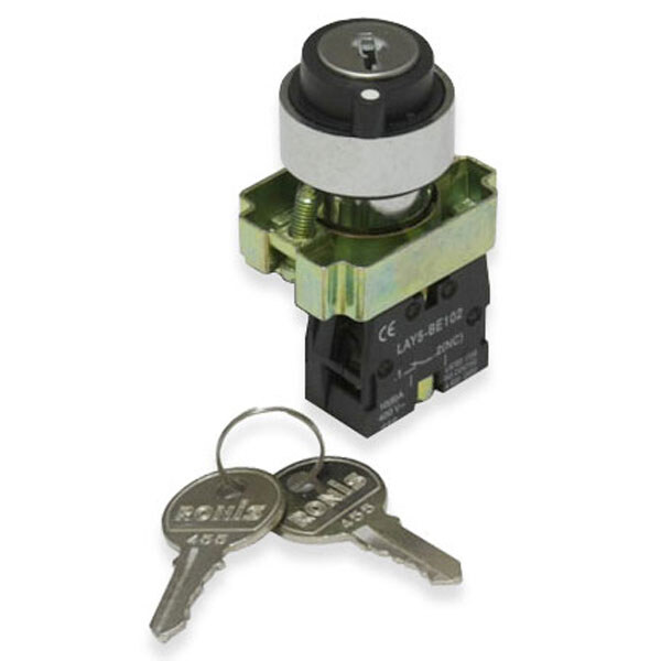 Переключатель щитовой с ключем XB2-BG21 1NO 10A ON-OFF с фиксацией - № 1 Переключатель щитовой с ключем XB2-BG21 1NO 10A ON-OFF с фиксацией - № 1