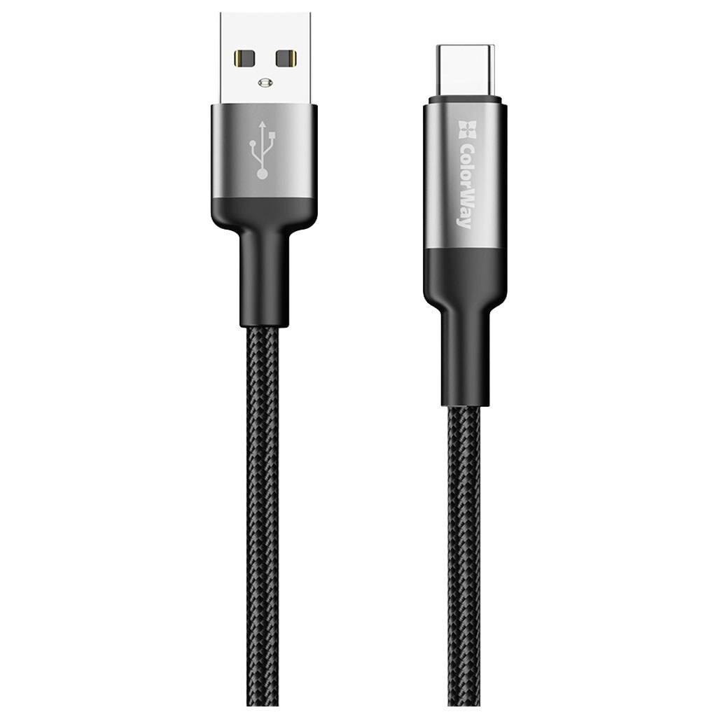 USB кабель ColorWay CW-CBUC097-BK, Type-C, 2.0 м., Черный - № 2 USB кабель ColorWay CW-CBUC097-BK, Type-C, 2.0 м., Черный - № 2