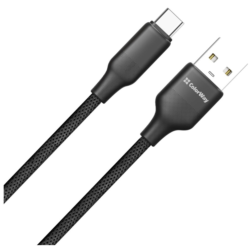 USB кабель ColorWay CW-CBUC102-BK, Type-C, 2.0 м., Черный - № 2 USB кабель ColorWay CW-CBUC102-BK, Type-C, 2.0 м., Черный - № 2