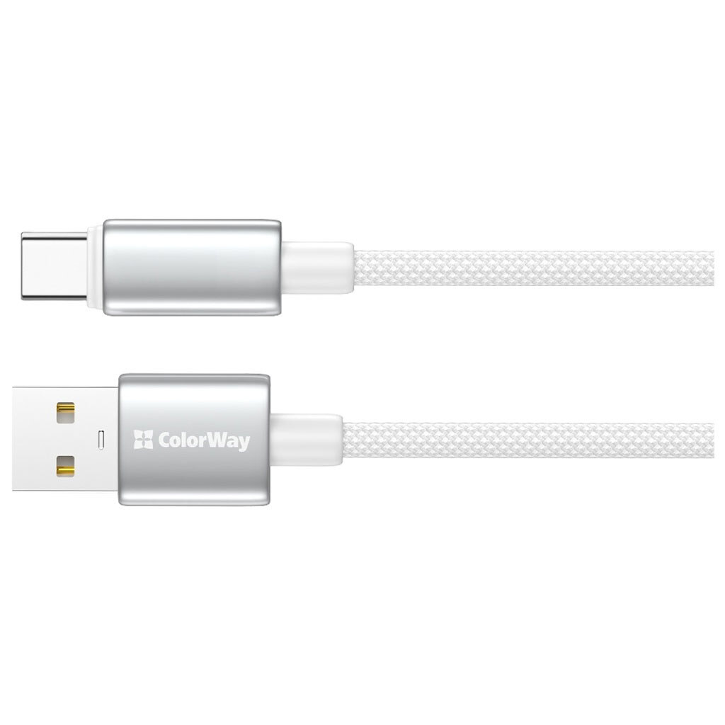 USB кабель ColorWay CW-CBUC098-WT, Type-C, 1.0 м., Білий - № 2 USB кабель ColorWay CW-CBUC098-WT, Type-C, 1.0 м., Білий - № 2