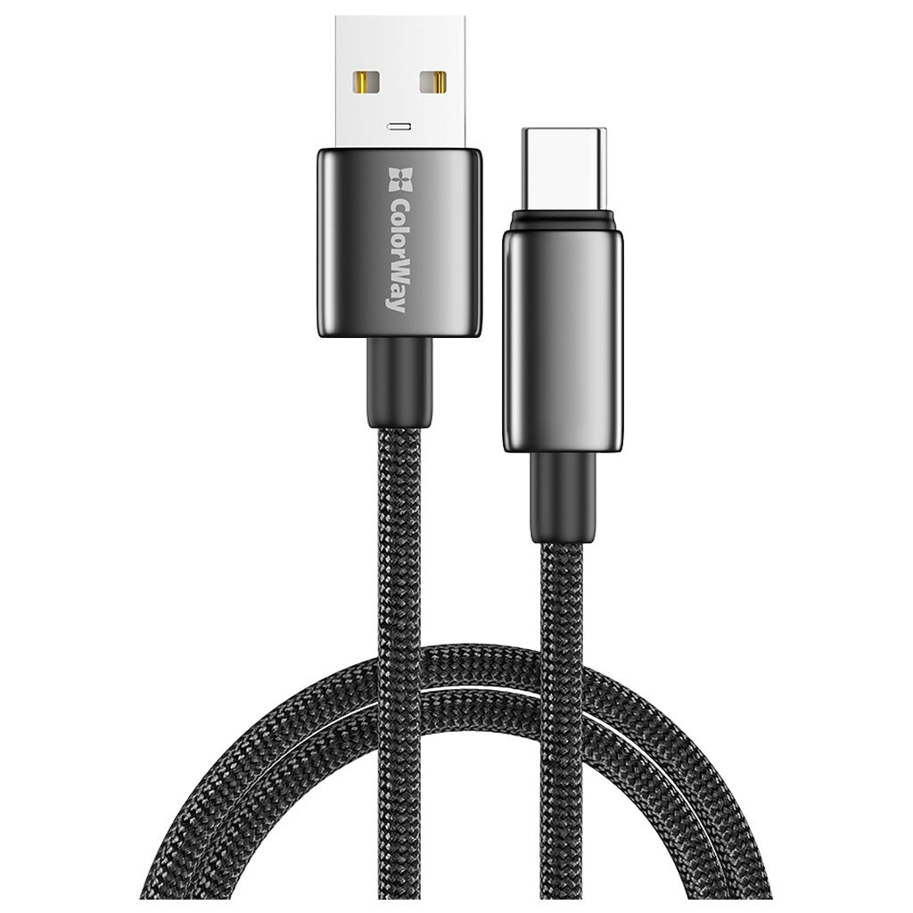 USB кабель ColorWay CW-CBUC099-BK, Type-C, 2.0 м., Черный - № 1 USB кабель ColorWay CW-CBUC099-BK, Type-C, 2.0 м., Черный - № 1