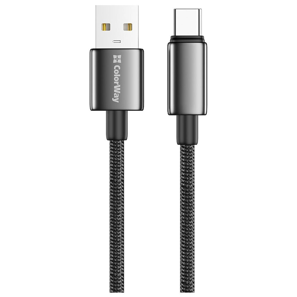 USB кабель ColorWay CW-CBUC099-BK, Type-C, 2.0 м., Черный - № 2 USB кабель ColorWay CW-CBUC099-BK, Type-C, 2.0 м., Черный - № 2