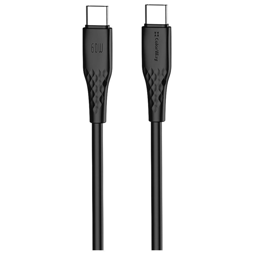 USB кабель ColorWay CW-CBPDCC095-BK, Type-C, 2.0 м., Черный - № 1 USB кабель ColorWay CW-CBPDCC095-BK, Type-C, 2.0 м., Черный - № 1