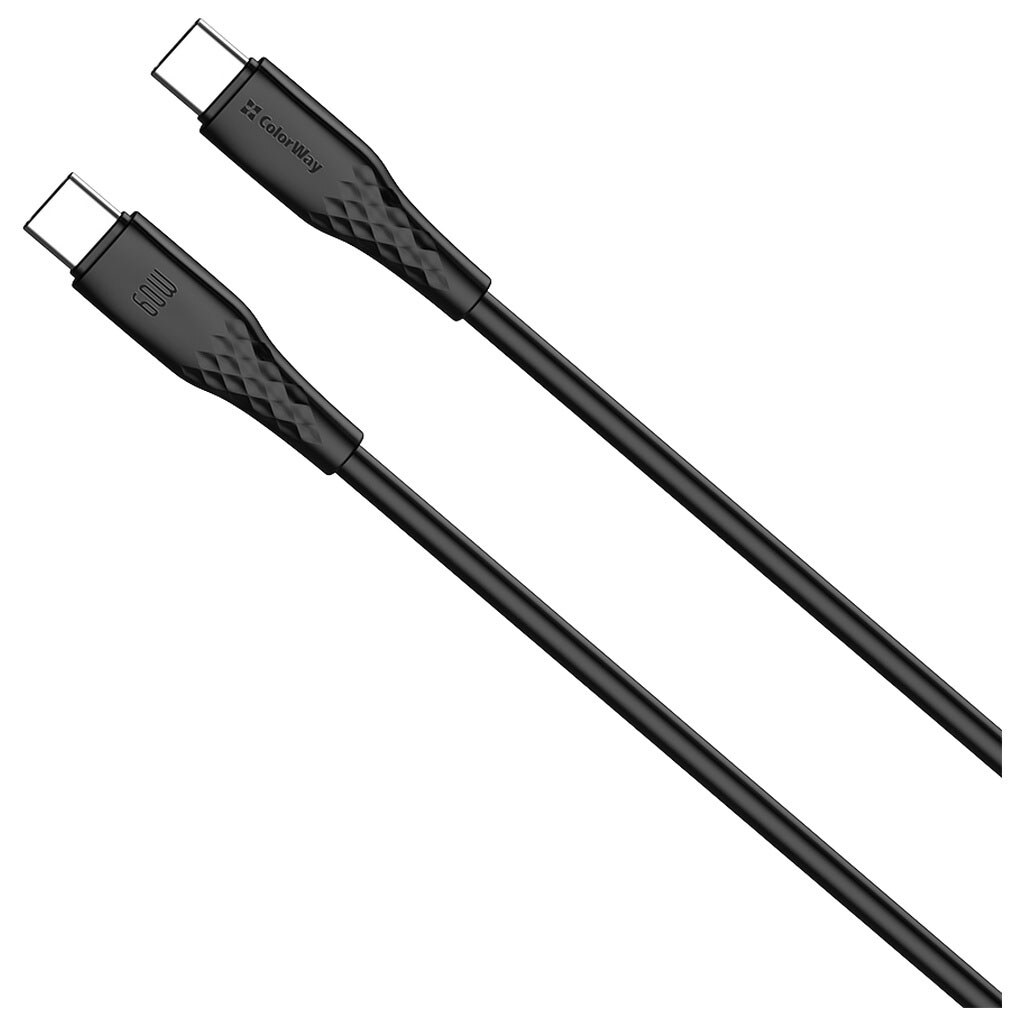USB кабель ColorWay CW-CBPDCC095-BK, Type-C, 2.0 м., Черный - № 2 USB кабель ColorWay CW-CBPDCC095-BK, Type-C, 2.0 м., Черный - № 2