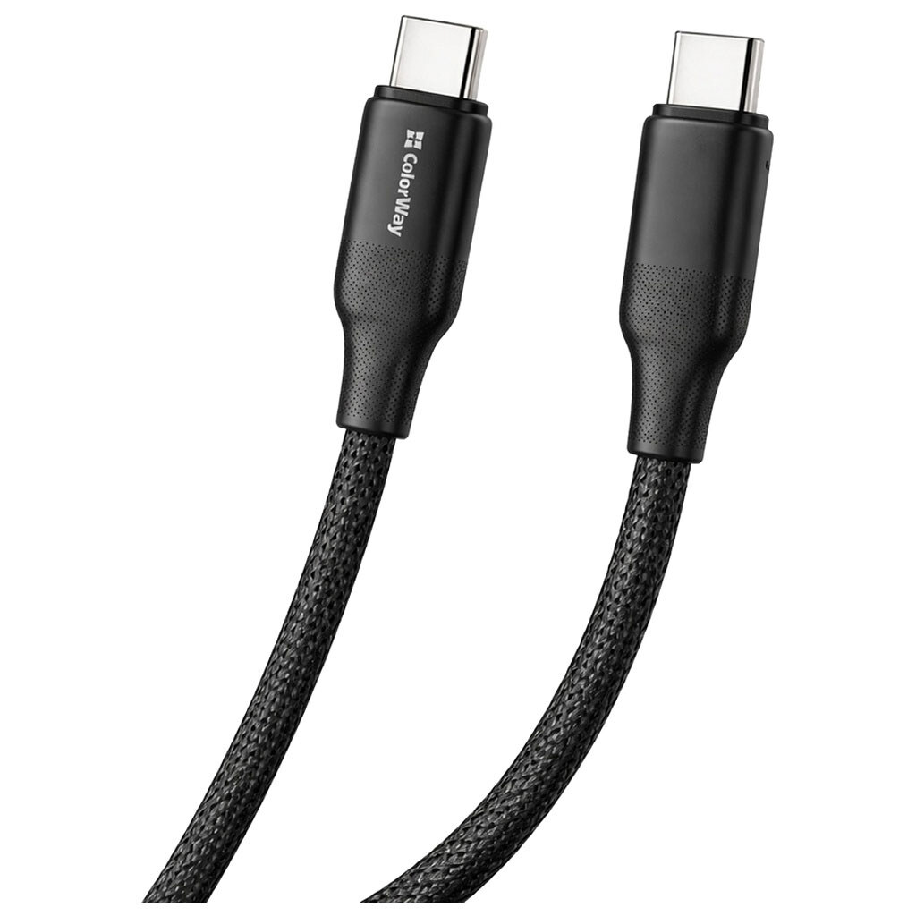 USB кабель ColorWay CW-CBPDCC102-BK, Type-C, 2.0 м., Чорний - № 2 USB кабель ColorWay CW-CBPDCC102-BK, Type-C, 2.0 м., Чорний - № 2