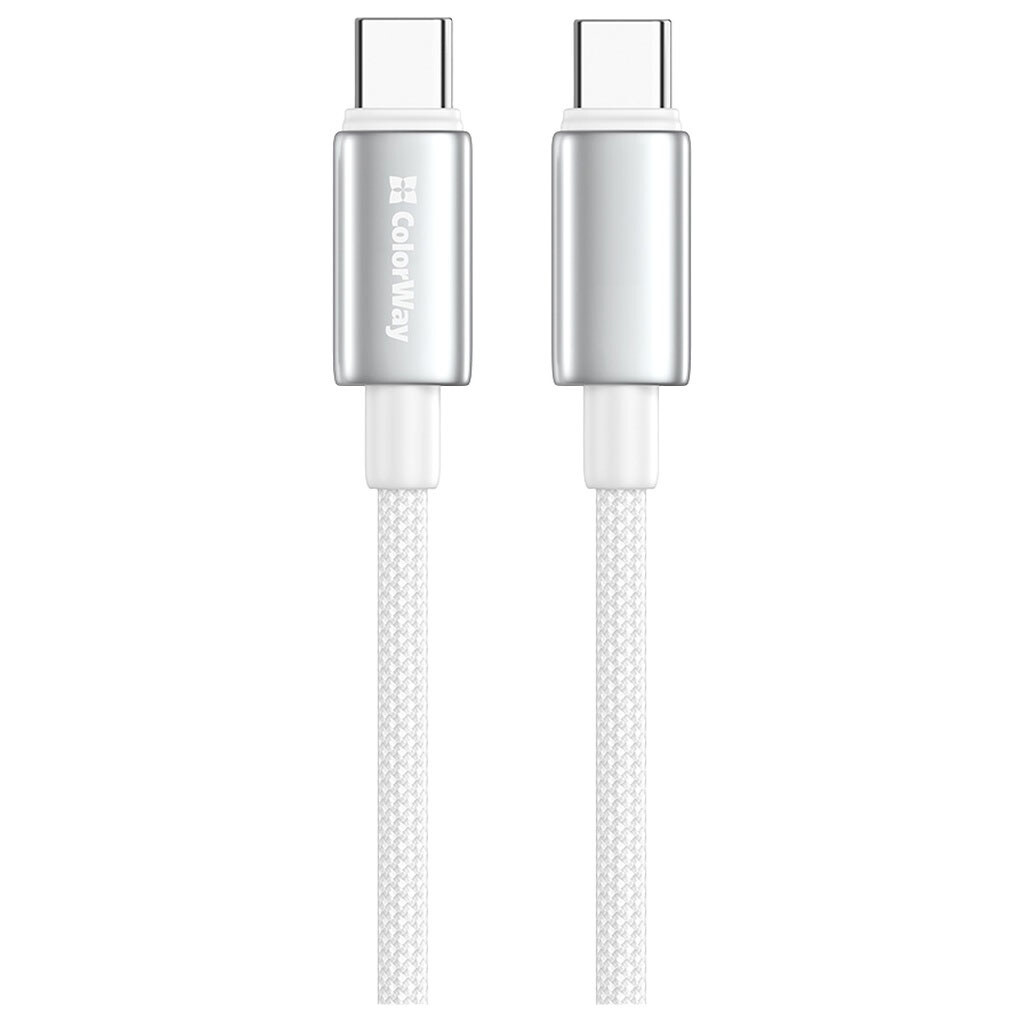 USB кабель ColorWay CW-CBPDCC098-WT, Type-C, 1.0 м., Белый - № 2 USB кабель ColorWay CW-CBPDCC098-WT, Type-C, 1.0 м., Белый - № 2