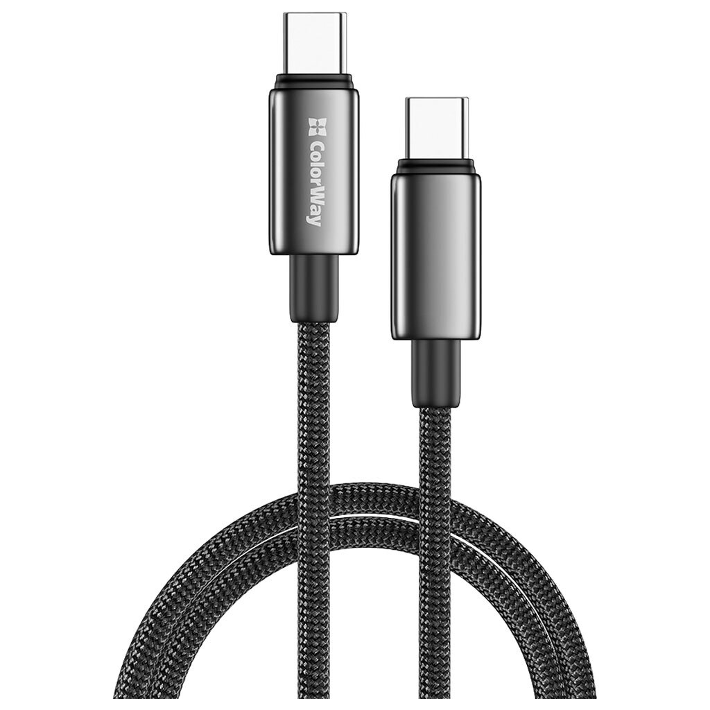 USB кабель ColorWay CW-CBPDCC099-BK, Type-C, 2.0 м., Чорний - № 2 USB кабель ColorWay CW-CBPDCC099-BK, Type-C, 2.0 м., Чорний - № 2