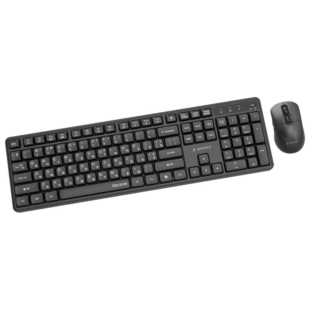 Клавиатура и мышь Gembird KBS-WMS-01-CYRL, Черный - № 1 Клавиатура и мышь Gembird KBS-WMS-01-CYRL, Черный - № 1