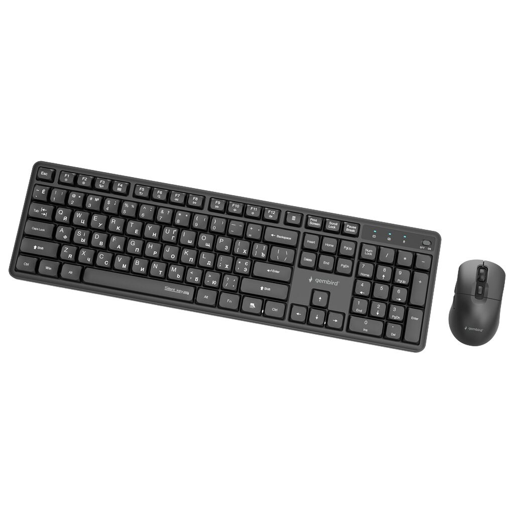 Клавиатура и мышь Gembird KBS-WMS-01-CYRL, Черный - № 2 Клавиатура и мышь Gembird KBS-WMS-01-CYRL, Черный - № 2