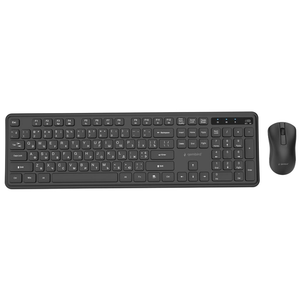 Клавиатура и мышь Gembird KBS-WPS-01-CYRL, Черный - № 1 Клавиатура и мышь Gembird KBS-WPS-01-CYRL, Черный - № 1