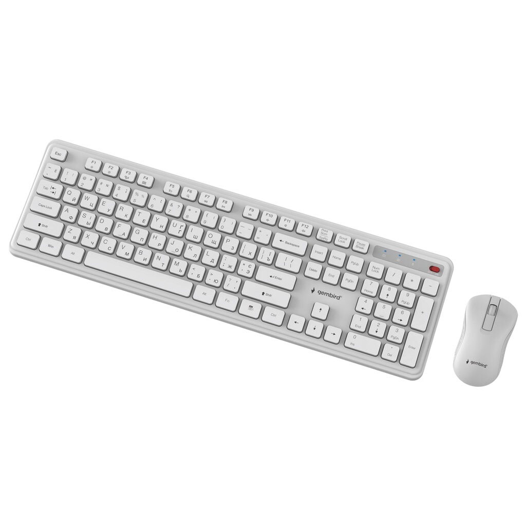 Клавиатура и мышь Gembird KBS-WPS-01-W-CYRL, Белый - № 2 Клавиатура и мышь Gembird KBS-WPS-01-W-CYRL, Белый - № 2