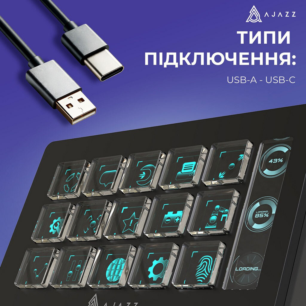 Контроллер для стриминга Ajazz AKP153E, Черный - № 4 Контроллер для стриминга Ajazz AKP153E, Черный - № 4