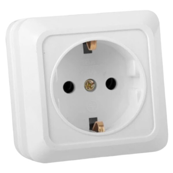 Розетка ELM Simply OD-10E, Белый - № 1 Розетка ELM Simply OD-10E, Белый - № 1