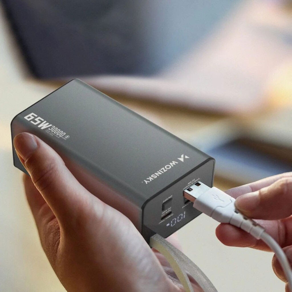 Портативная батарея (Power Bank) Wozinsky K65+, 30000 mAh, Серый - № 7 Портативная батарея (Power Bank) Wozinsky K65+, 30000 mAh, Серый - № 7