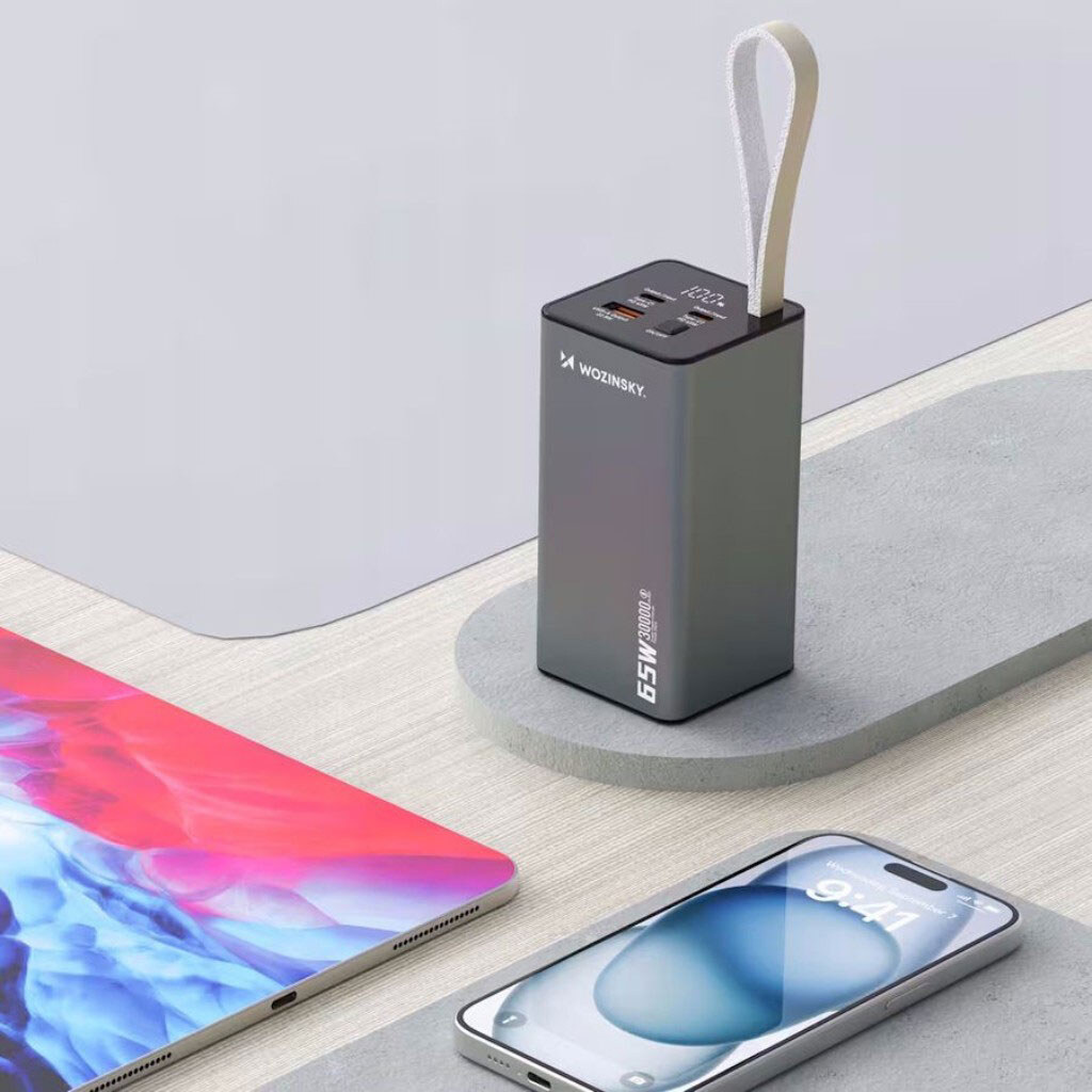 Портативная батарея (Power Bank) Wozinsky K65+, 30000 mAh, Серый - № 9 Портативная батарея (Power Bank) Wozinsky K65+, 30000 mAh, Серый - № 9