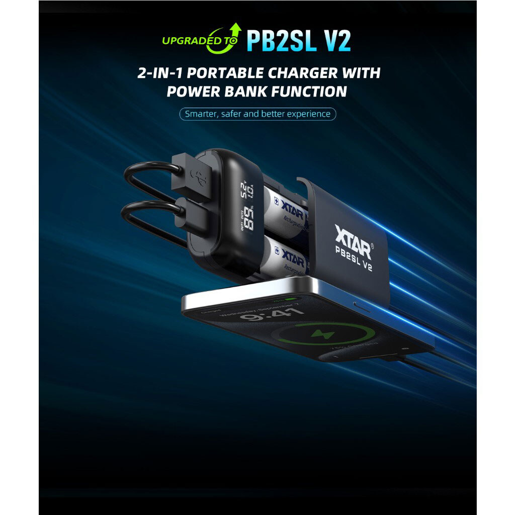 Портативная батарея (Power Bank) XTAR PB2SL V2, 12000 mAh, Черный - № 4 Портативная батарея (Power Bank) XTAR PB2SL V2, 12000 mAh, Черный - № 4