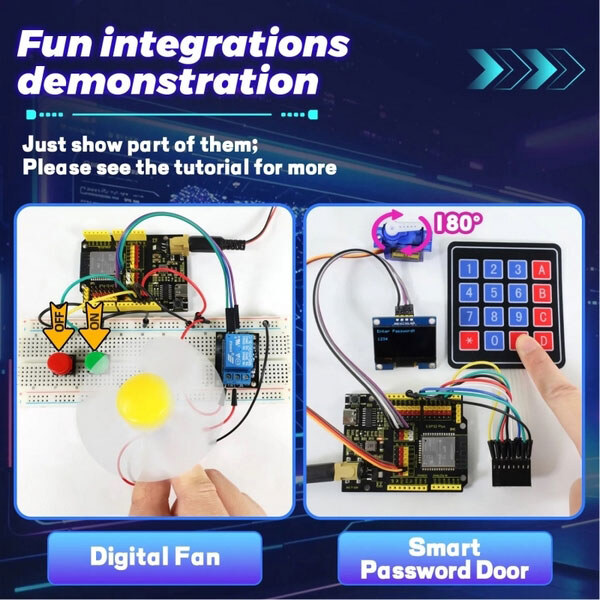 Стартовый набор IOT Basic Learning Kit для ESP-32 (40 экспериментов) от Keyestudio - № 5 Стартовый набор IOT Basic Learning Kit для ESP-32 (40 экспериментов) от Keyestudio - № 5