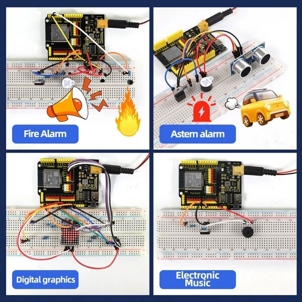 Стартовый набор IOT Basic Learning Kit для ESP-32 (40 экспериментов) от Keyestudio - № 6 Стартовый набор IOT Basic Learning Kit для ESP-32 (40 экспериментов) от Keyestudio - № 6