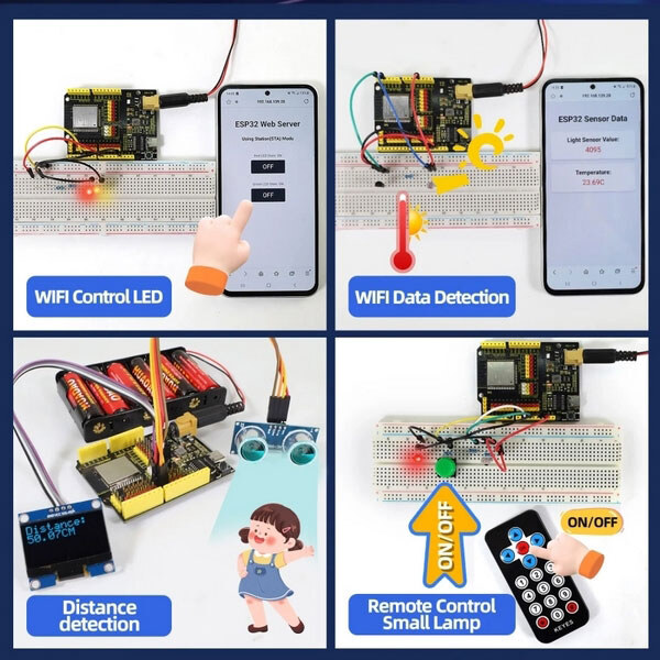 Стартовый набор IOT Basic Learning Kit для ESP-32 (40 экспериментов) от Keyestudio - № 7 Стартовый набор IOT Basic Learning Kit для ESP-32 (40 экспериментов) от Keyestudio - № 7