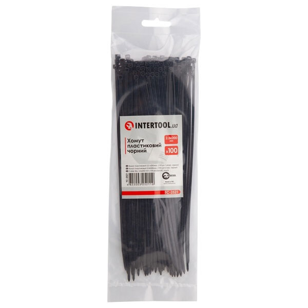 Хомут пластиковий INTERTOOL TC-2521 - № 1 Хомут пластиковий INTERTOOL TC-2521 - № 1