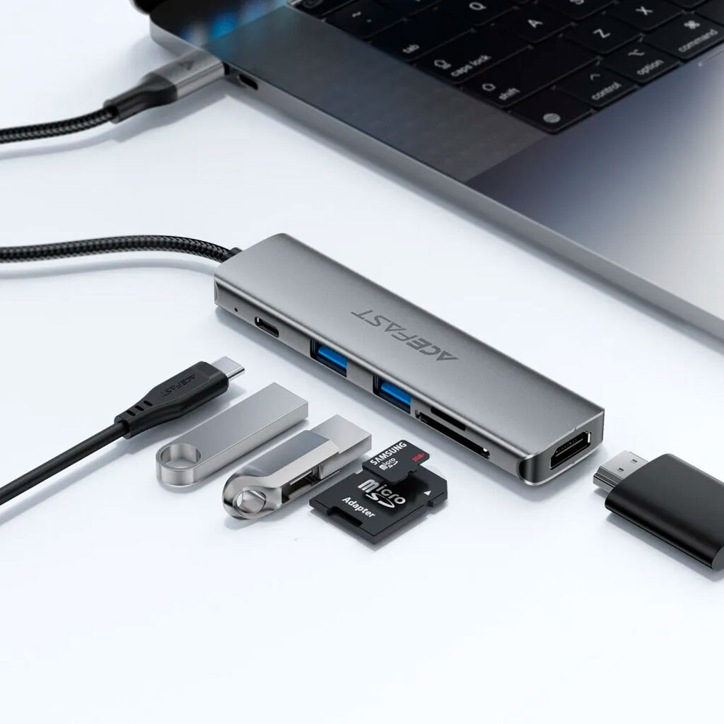USB Hub AceFast J18, Серый - № 4 USB Hub AceFast J18, Серый - № 4