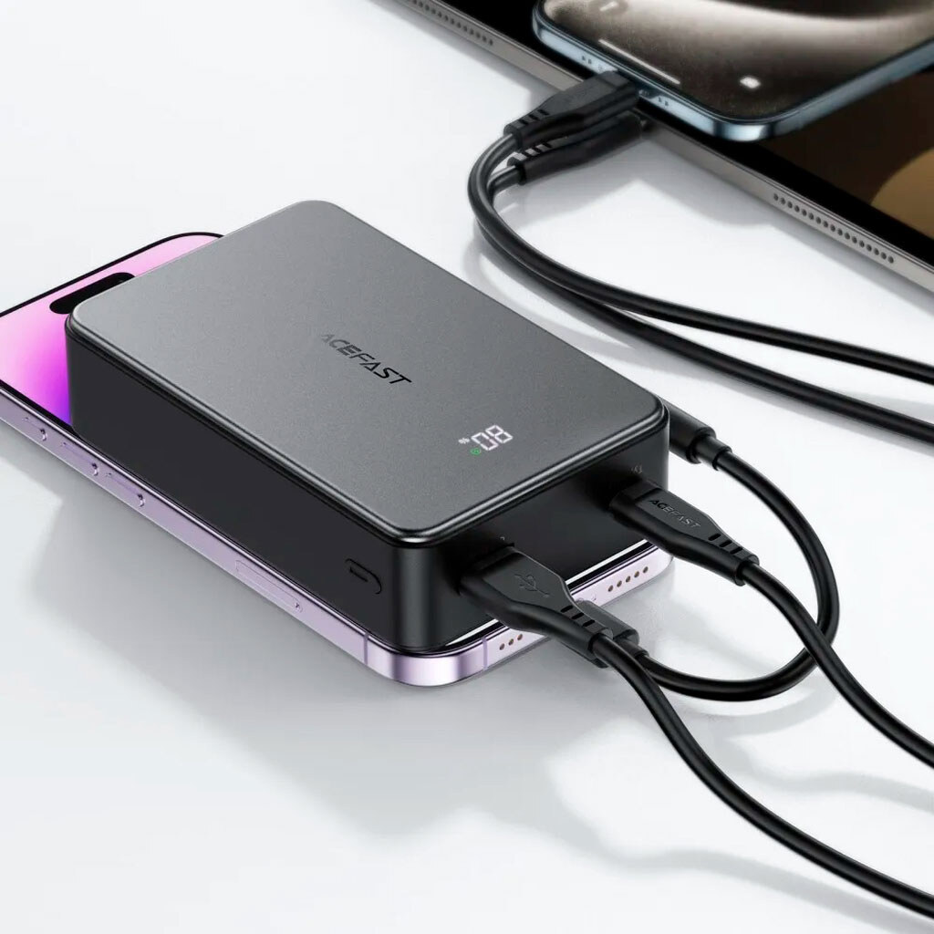 Портативная батарея (Power Bank) AceFast M29, 20000 mAh, Черный - № 4 Портативная батарея (Power Bank) AceFast M29, 20000 mAh, Черный - № 4