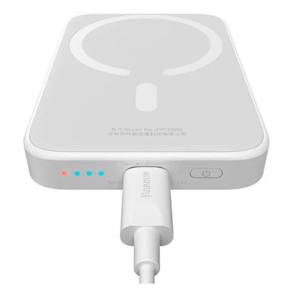 Портативная батарея (Power Bank) Baseus P10022807213-00 Airpow, 6000 mAh, Белый - № 2 Портативная батарея (Power Bank) Baseus P10022807213-00 Airpow, 6000 mAh, Белый - № 2